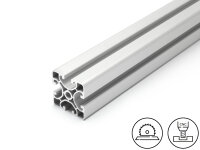 Aluminiumprofil 40x40E I-Typ Nut 8 (ultraleicht), 1,29kg/m, Zuschnitt 50-6000mm